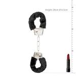 Power Escorts - BR206 - FurryCuffs - Hands – Black, 28 cm