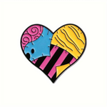 Kinky Pleasure – KPB085 –  Metal Pin - Love in Fragments – Multi Color Stitched Design