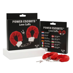 Power Escorts - BR206 - FurryCuffs - Hands – Red, 28 cm