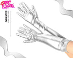 Kinky Pleasure - PL076 - Hand Gloves Long Wettlook - Zilver