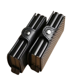 Kinky Pleasure - T282 - Double Card Holder – Black Carbon-Look Design for 14 Cards