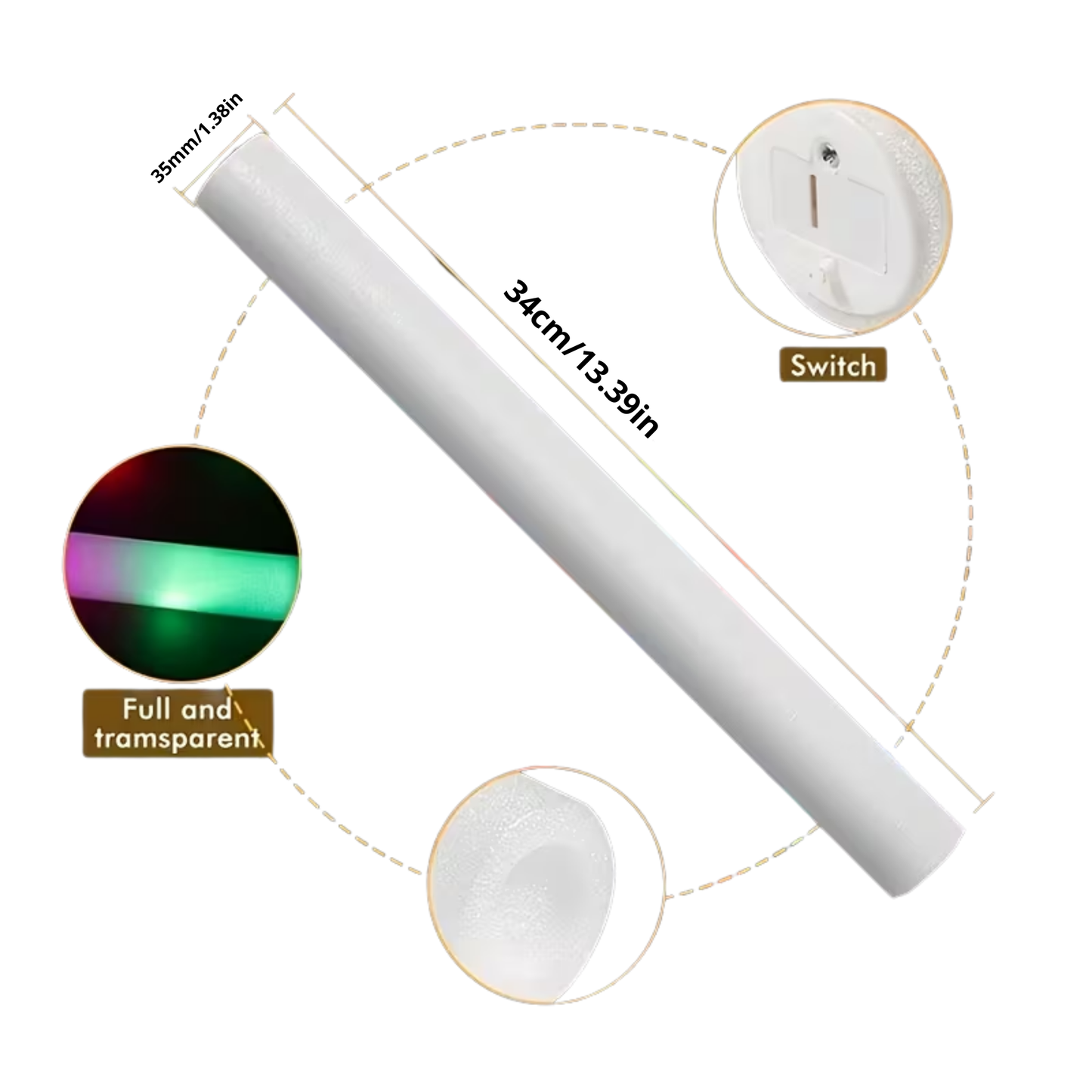 Kinky Pleasure - T268 - LED Light Sticks – 3 Flashing Modes