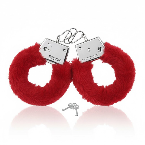 Power Escorts - BR206 - FurryCuffs - Hands – Red, 28 cm