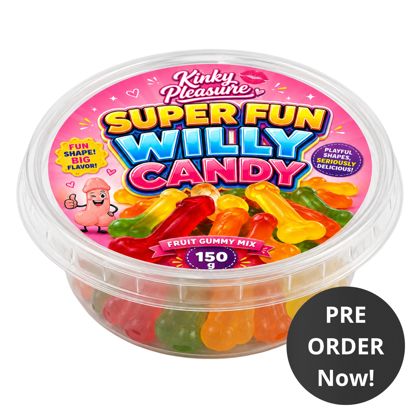 Kinky Pleasure - KPC001 - Penis Gummy's Candy – Fruit Gummy Mix 150g