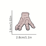 Kinky Pleasure – KPB088 – Metal Pin - Stitched Hand – Creepy Crawling Gothic Vibes