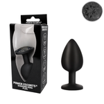 Power Escorts - BR135 - Diamond King - Silicone Butt Plug - Black - 7 Colours - 3 Sizes