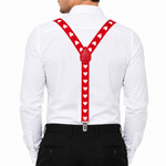 Kinky Pleasure - T292 - Suspender Hearts – Black & Red