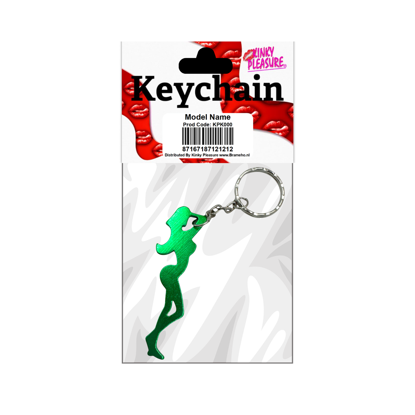 Kinky Pleasure - KPK032 - Keychain - Bottle Opener - Sexy Body Woman - Green