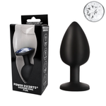Power Escorts - BR135 - Diamond King - Silicone Butt Plug - Black - 7 Colours - 3 Sizes