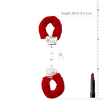 Power Escorts - BR206 - FurryCuffs - Hands – Red, 28 cm