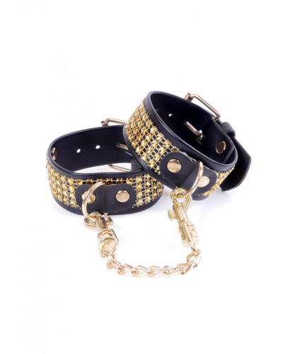 Boysoftoys - 33-00095 - Fetish - big size Handcuffs - Crystals - Gold - Adjustable