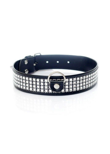 Boysoftoys - 33-00101 - Collar - Studs - Big - Silver - Diamonds