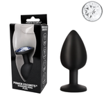 Power Escorts - BR135 - Diamond King - Silicone Butt Plug - Black - 7 Colours - 3 Sizes
