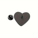 Kinky Pleasure – KPB082 –  Metal Pin -  Bound by Love - Black Heart with Bound Hands