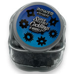 Power Escorts - BR290 - 60 pcs In Clear Jar Texture Cockring - Black - Extra Stretchable