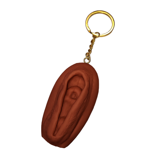 Kinky Pleasure - DS049 - Vagina Keychain – Dark Brown Edition