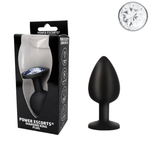 Power Escorts - BR135 - Diamond King - Silicone Butt Plug - Black - 7 Colours - 3 Sizes