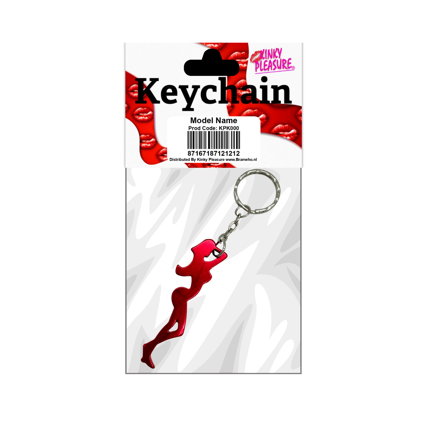 Kinky Pleasure - KPK034 - Keychain - Bottle Opener - Sexy Body Woman - Red