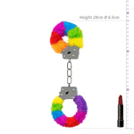 Power Escorts - BR206 - FurryCuffs - Hands – Rainbow, 28 cm