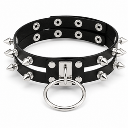 Kinky Pleasure - T175 - Choker Extreme With Spikes 2 Colours