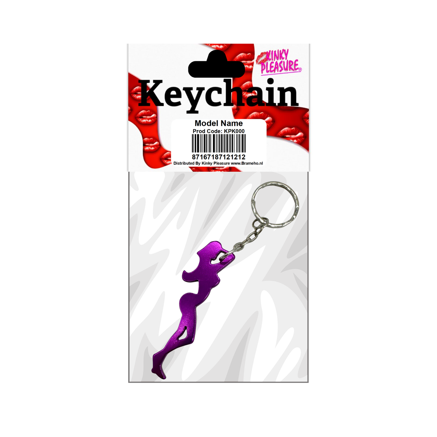 Kinky Pleasure - KPK038 - Keychain - Bottle Opener - Sexy Body Woman - Purple