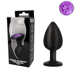 Power Escorts - BR135 - Diamond King - Silicone Butt Plug - Black - 7 Colours - 3 Sizes