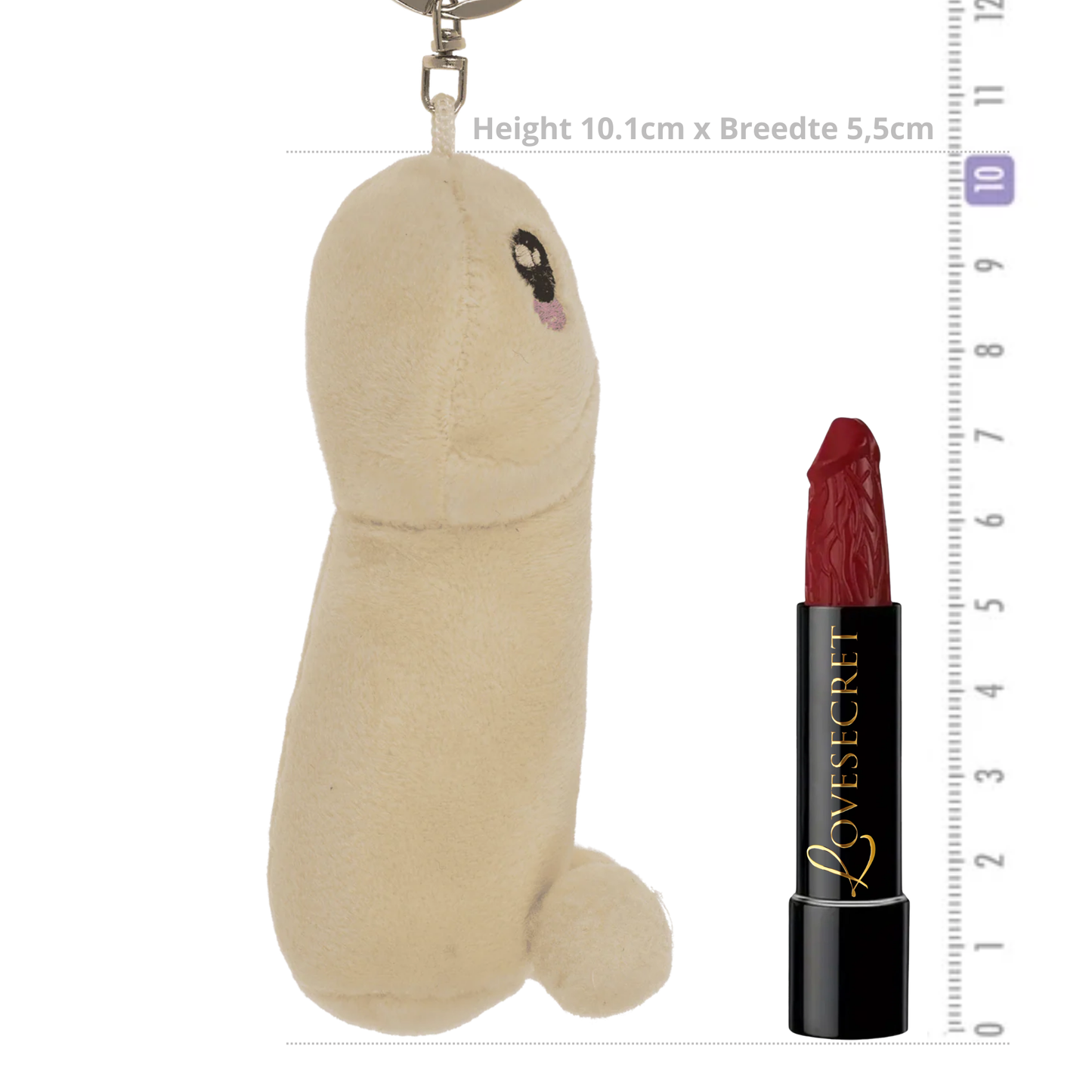 Kinky Pleasure - OB161 - Plush Keychain P*nis – Soft Naughty Bag Charm