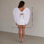 Kinky Pleasure  - T293 - Angels Wings - 45x45cm - Black & White