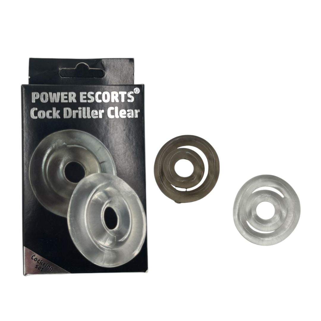 Power Escorts - BR78 - Cock Driller Cockring 2-Pack -Thick Penisrings