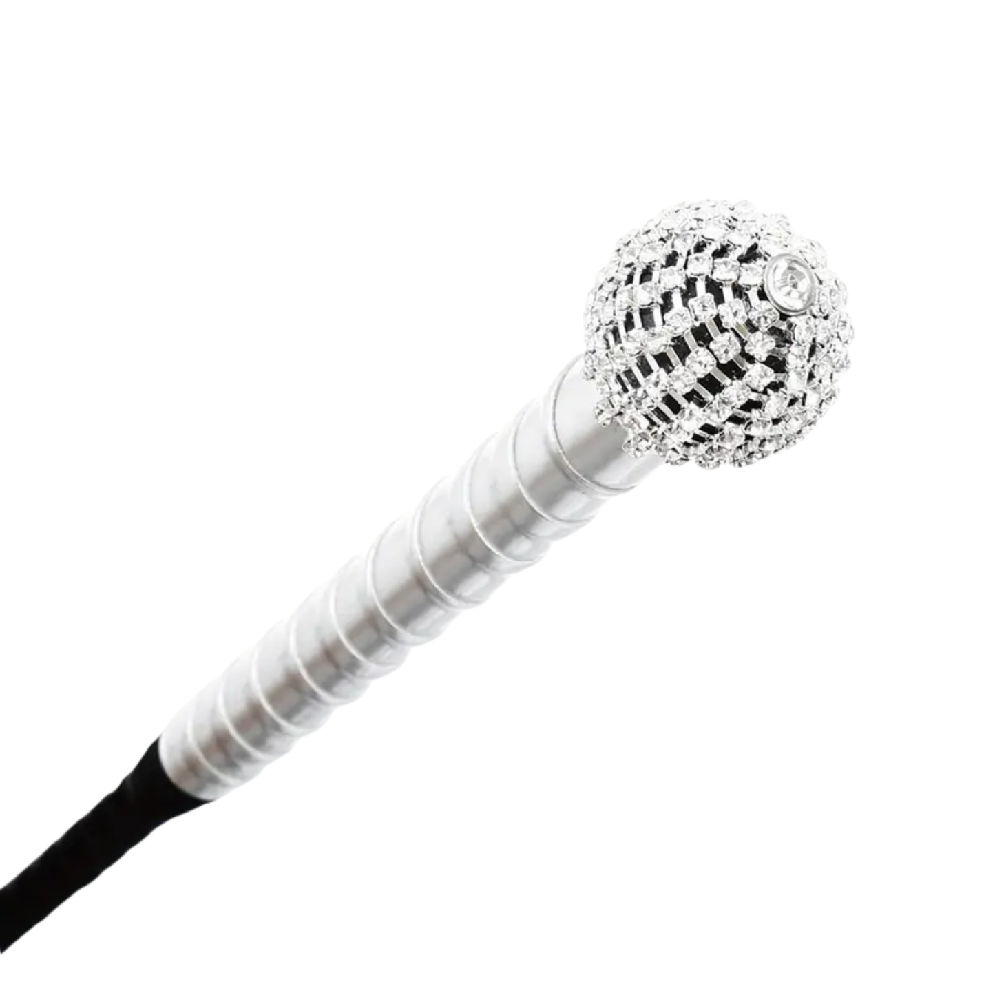 Kinky Pleasure - T265 - Whipp Silver With Diamond Top – 66cm of Sparkling Seduction