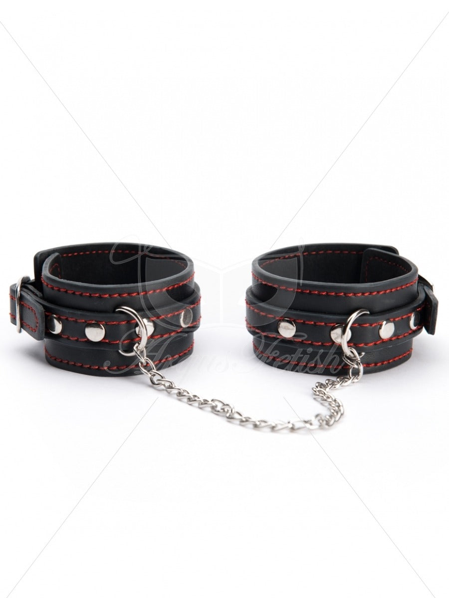Argus - Mini Wrist Cuffs - Black Leather - AF 001017