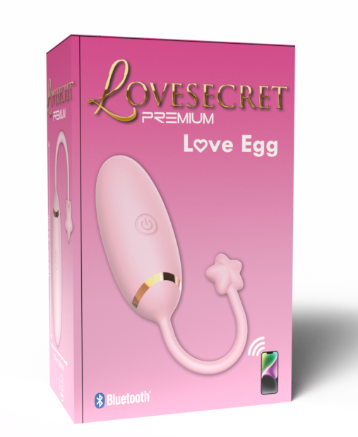 Lovesecret Premium - LS02 - Love Egg - App Controlled  Couples Play - 9 Vibrations - Pink