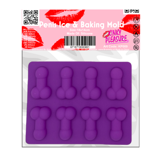 Kinky Pleasure - KP009 - Penis Baking/Ice Mold – Purple – Silicone – 18x14 cm
