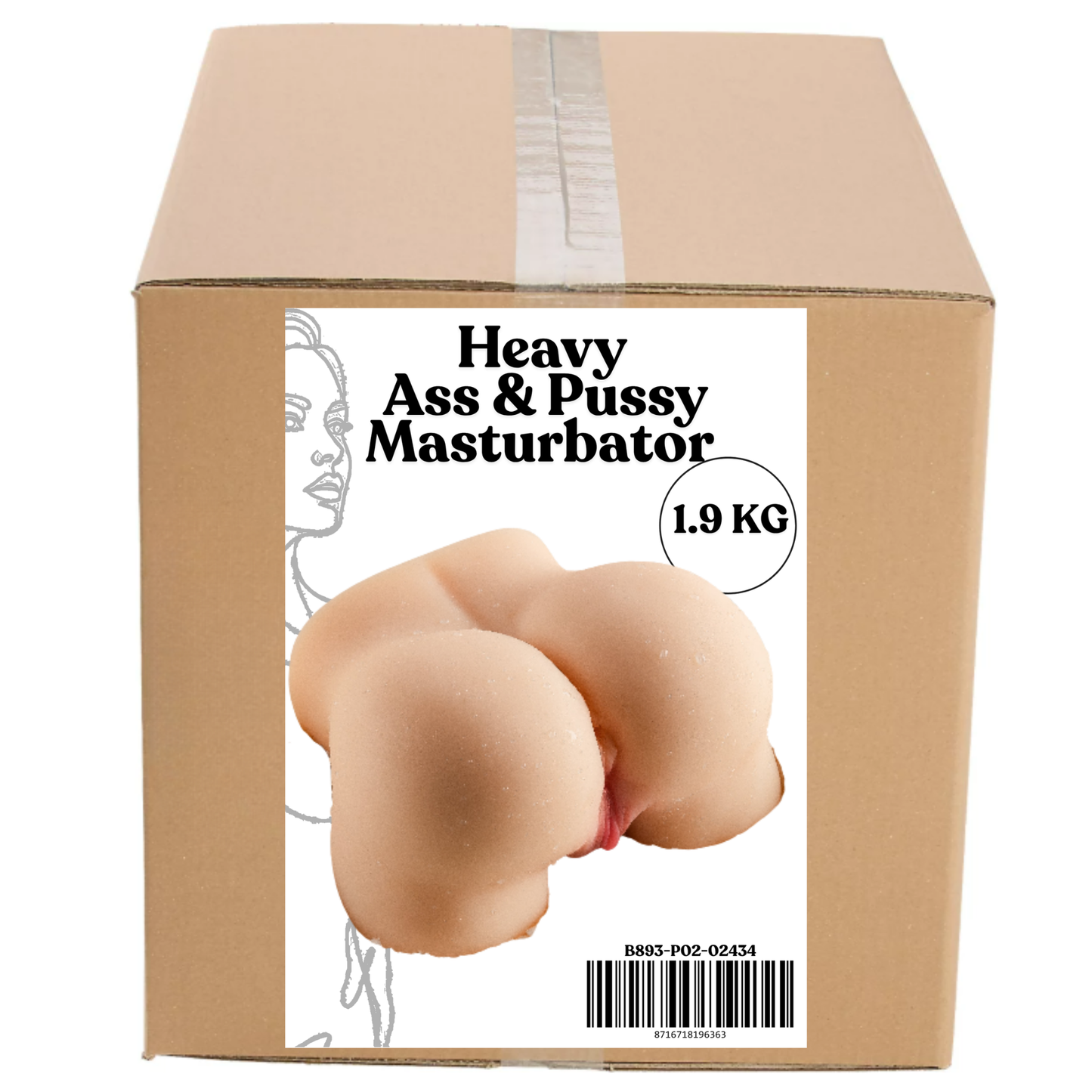Large Ass & Pussy Masturbator – 1.9 kg Realistic Male Masturbator – Compact Premium Body Toy