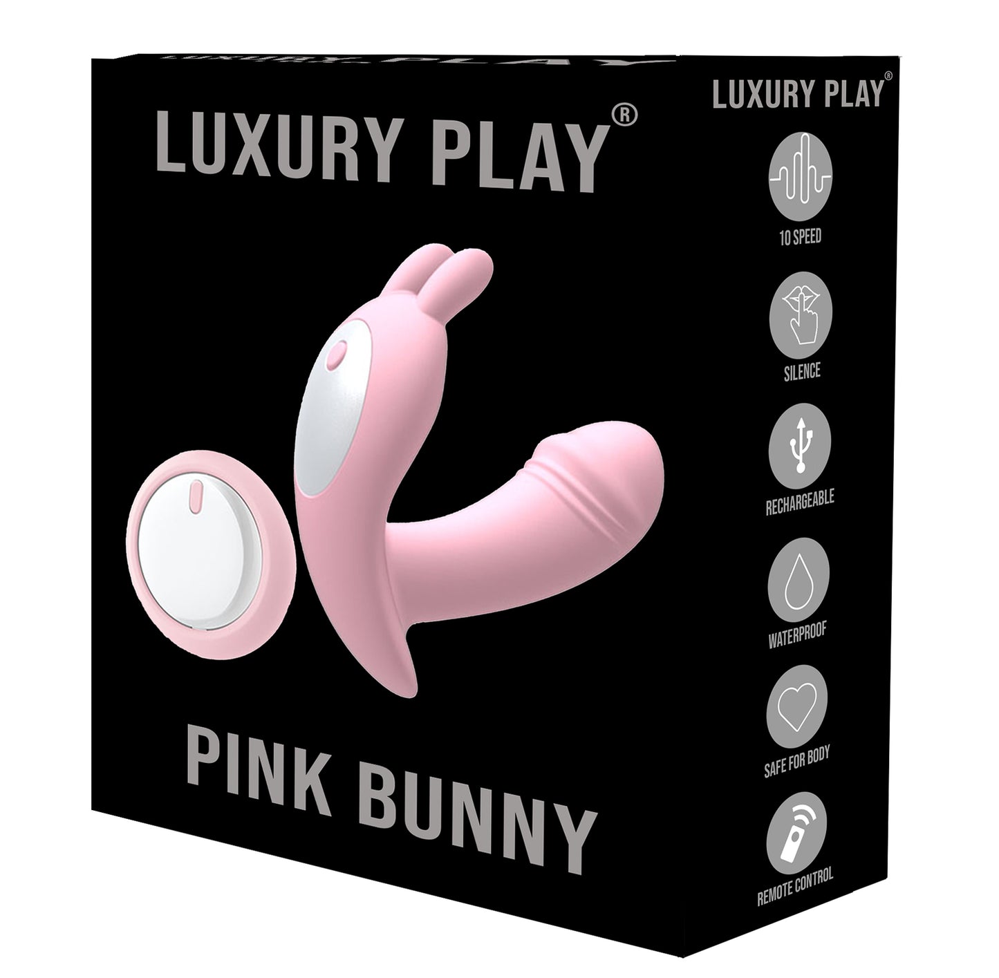 Luxury Play - LP02 - Panty Vibrator - 10 Speed - easy remote control - Rechargeable - Sexy G spot & Clit Vibrator - Trendy Pink - Silicone - low noise less than 40 db - Luxury Colourbox