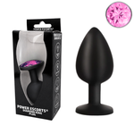 Power Escorts - BR135 - Diamond King - Silicone Butt Plug - Black - 7 Colours - 3 Sizes