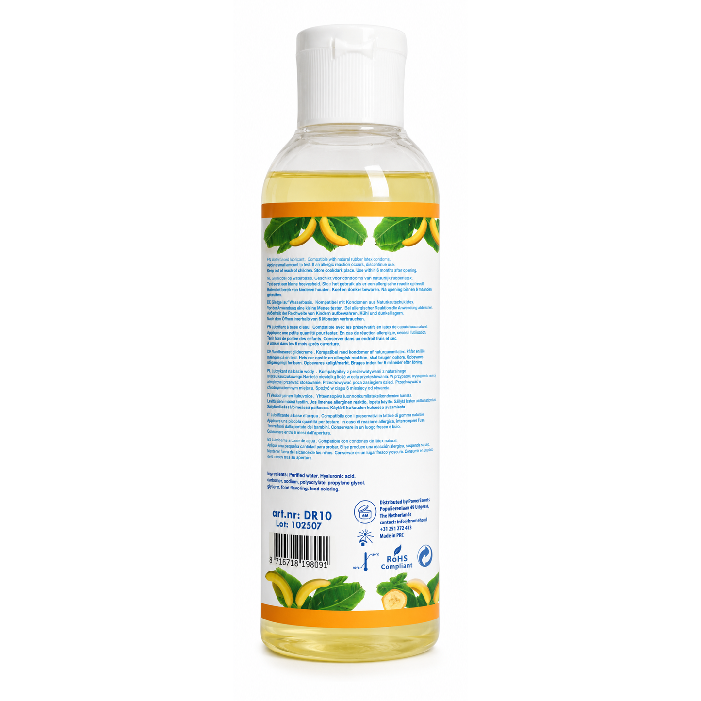 Power Escorts - 9 Bottles Pack 200 ML Water Based Lubricant Slide & Play Personal Lube - 9 FLAVOURS