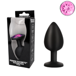 Power Escorts - BR135 - Diamond King - Silicone Butt Plug - Black - 7 Colours - 3 Sizes