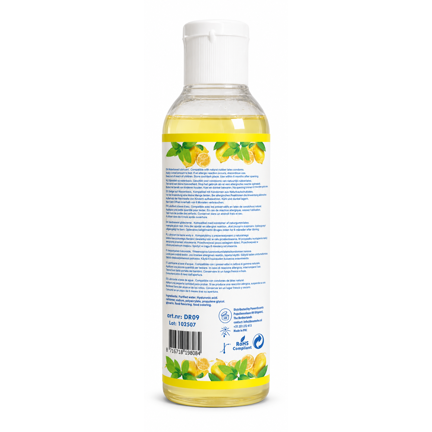 Power Escorts - 9 Bottles Pack 200 ML Water Based Lubricant Slide & Play Personal Lube - 9 FLAVOURS