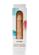 Boysoftoys - Storm 12 Function Realistic vibrator - Cyber leather - Extra ordinary Flexible Material - Flesh - 18,5 cm - 44-00003