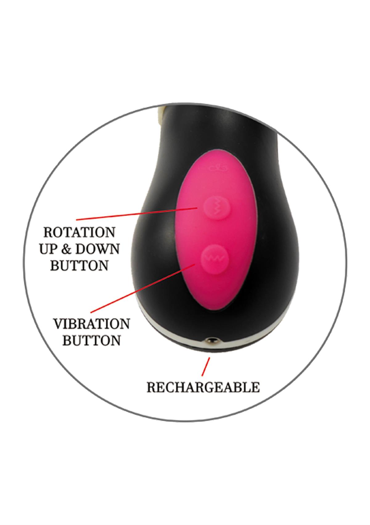 Bossoftoys Uranus Up & Down vibrator - Rotating vibrator - Mega Realistic Bending vibrator - 44-00013 - 12 Function - Usb rechargeable - Cyber leather - Extra ordinary Flexible Material - Flesh - 27 cm
