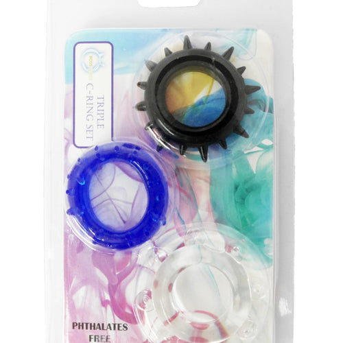 Boysoftoys - 44-00017 - Cockring set- Cockring 3 pack - Color - Set