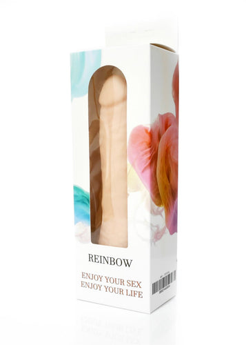 Boysoftoys - Rainbow 12 Function Realistic vibrator - Cyber leather - Extra ordinary Flexible Material - Flesh - 18,5 cm - 44-00004