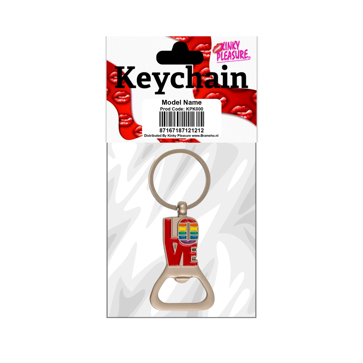 Kinky Pleasure - KPK044 - Keychain - Pride Opener LOVE