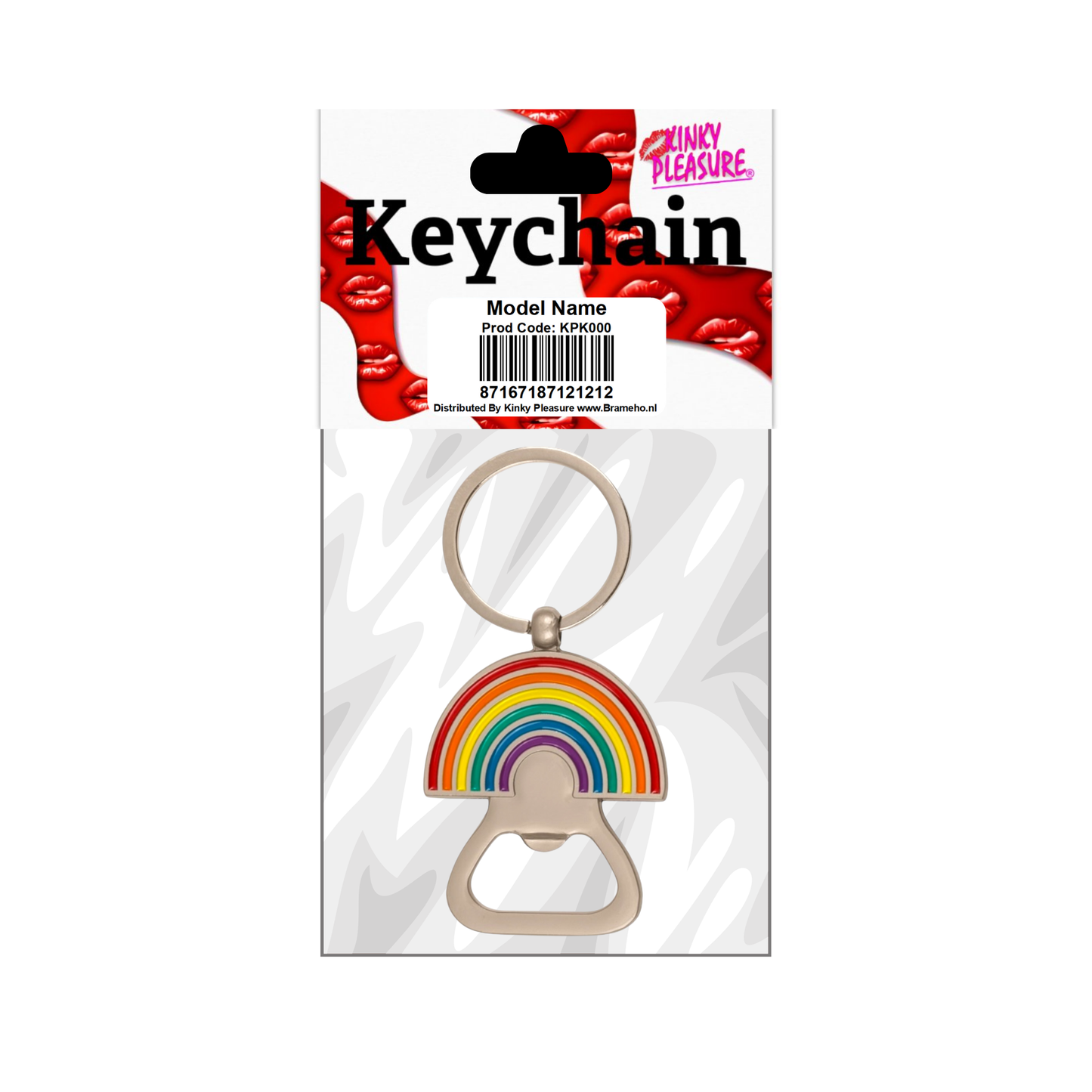 Kinky Pleasure - KPK045 - Keychain - Pride Opener Rainbow