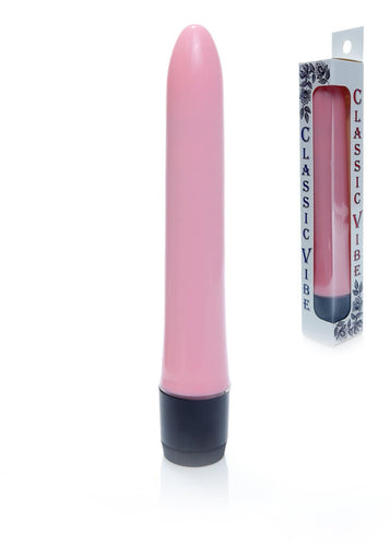Bossoftoys - 46-00012 - Classic vibe Vibrator - Pastel Pink - 18 cm - dia 2,5/3 cm - Colour window box