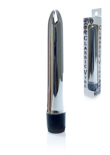 Bossoftoys - 46-00013 - Classic vibe Vibrator - glossy silver - 18 cm - dia 2,5/3 cm - Colour window box