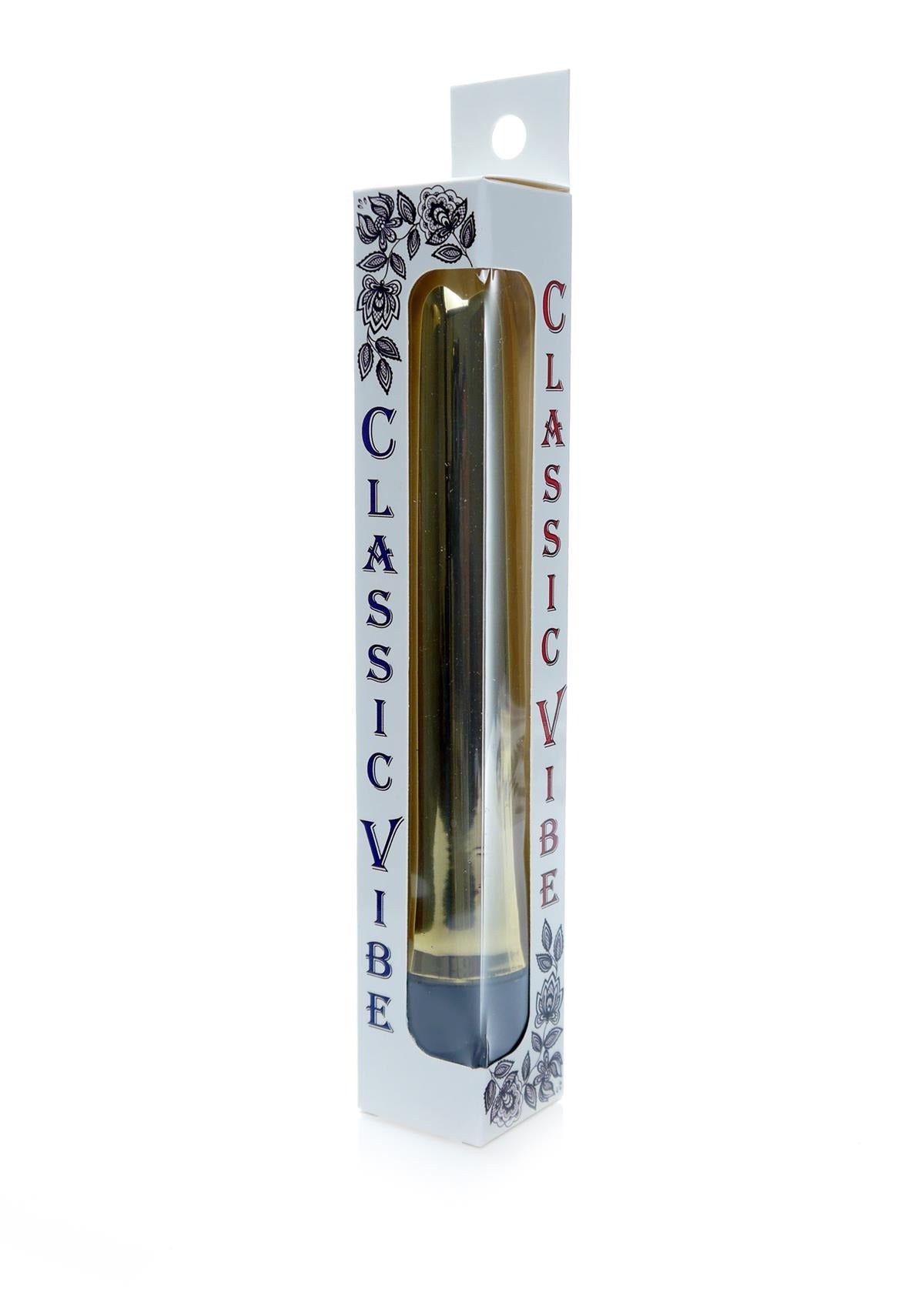 Bossoftoys - 46-00022 - Classic vibe Vibrator - glossy gold - 18 cm - dia 2,5/3 cm - Colour window box