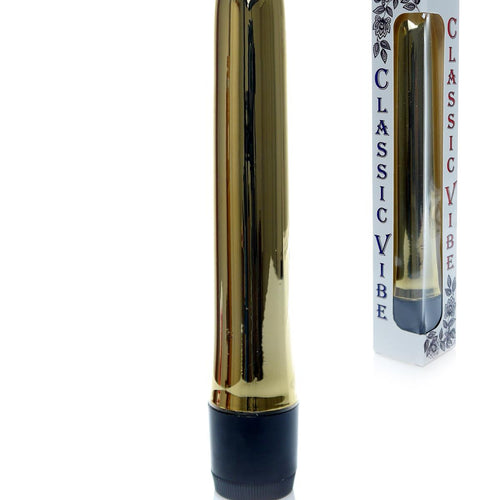 Boysoftoys - 46-00022 - Classic vibe Vibrator - glossy gold - 18 cm - dia 2,5/3 cm - Colour window box