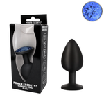 Power Escorts - BR135 - Diamond King - Silicone Butt Plug - Black - 7 Colours - 3 Sizes